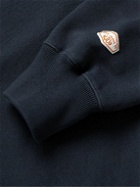 Nudie Jeans - Hasse Logo-Appliquéd Cotton-Blend Jersey Sweatshirt - Blue