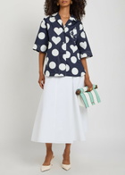 Jacquemus La Chemise Marin Polka dot Cotton-poplin Shirt Navy