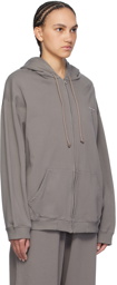 MM6 Maison Margiela Taupe Safety Pin Hoodie