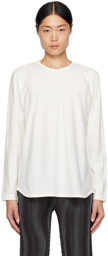 HOMME PLISSÉ ISSEY MIYAKE White Release-T 2 Long Sleeve T-Shirt