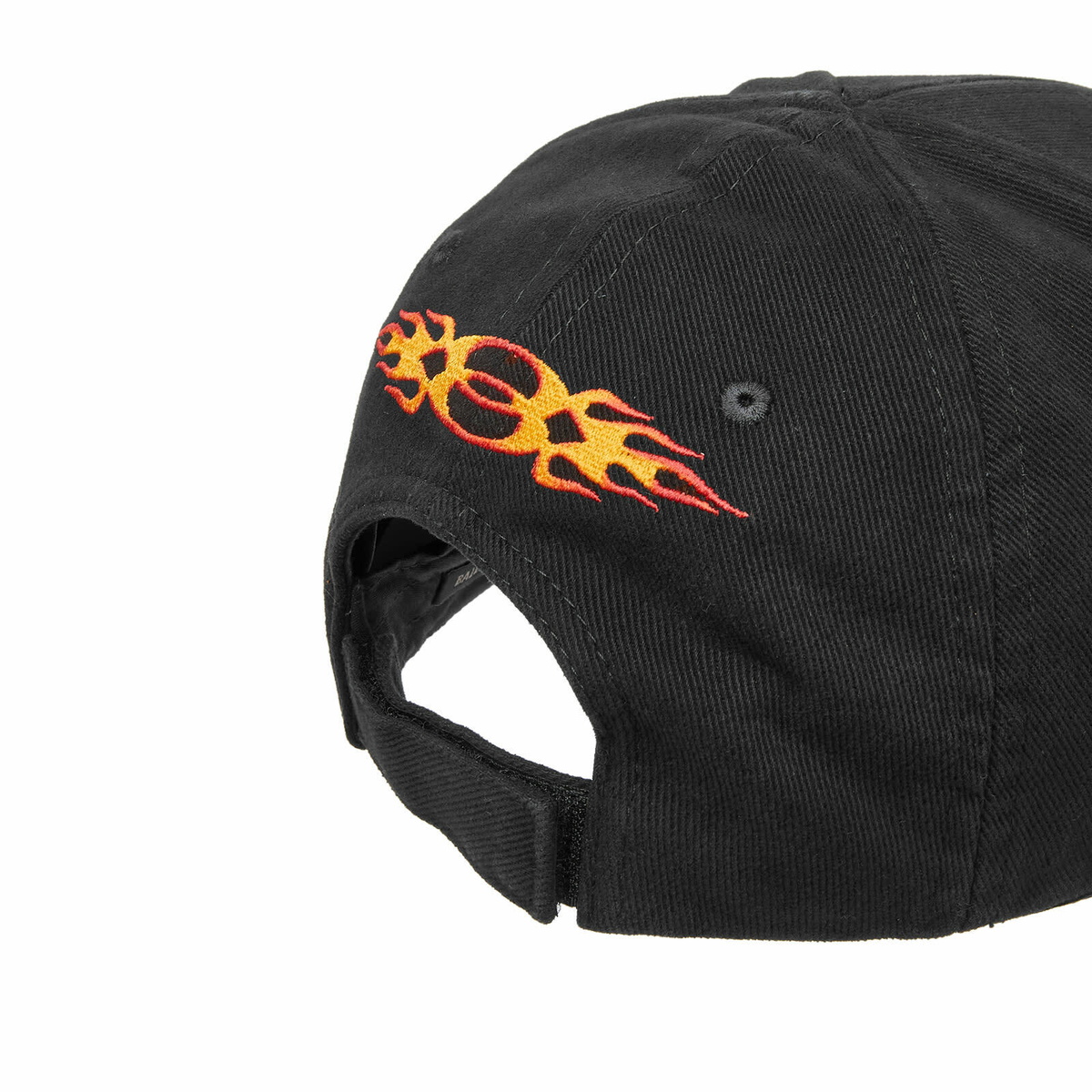 Balenciaga Men's Logo Cap in Black/Orange Balenciaga