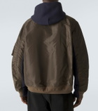 Sacai Cotton-blend and twill hoodie