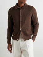 Stòffa - Slim-Fit Ribbed Cashmere Cardigan - Brown