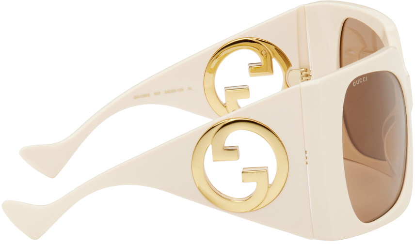 Gucci Off-White Square Sunglasses