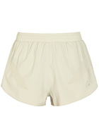 Adidas X Stella Mccartney Logo Shell Running Shorts Beige