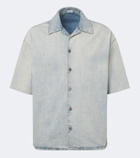 Loewe Anagram faded denim bowling shirt