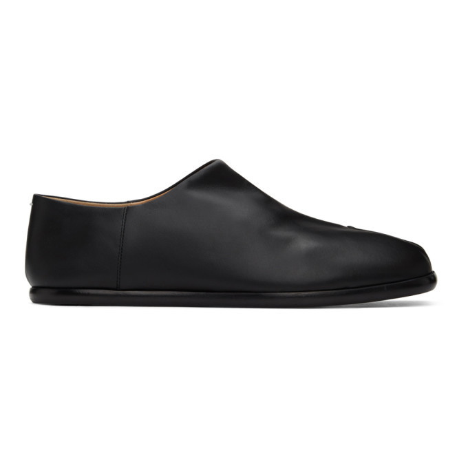 Photo: Maison Margiela Black Tabi Babouche Loafers