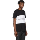 mastermind WORLD Black and White Colorblocked T-Shirt