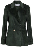 Gabriela Hearst Angela Double-breasted Corduroy Blazer Green