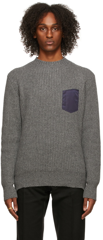 Photo: Maison Margiela Grey Rib Knit Sweater