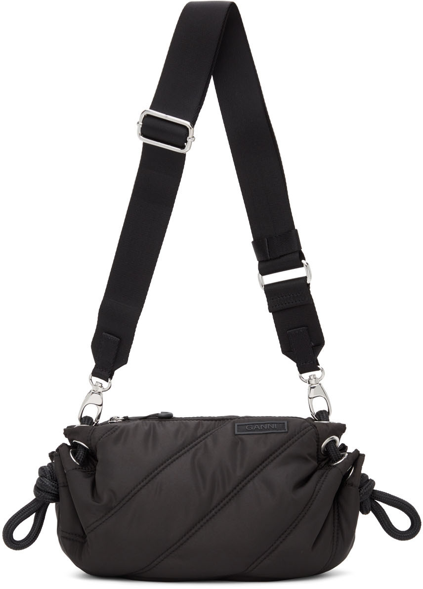 GANNI Black Small Drawstring Duffle Bag GANNI