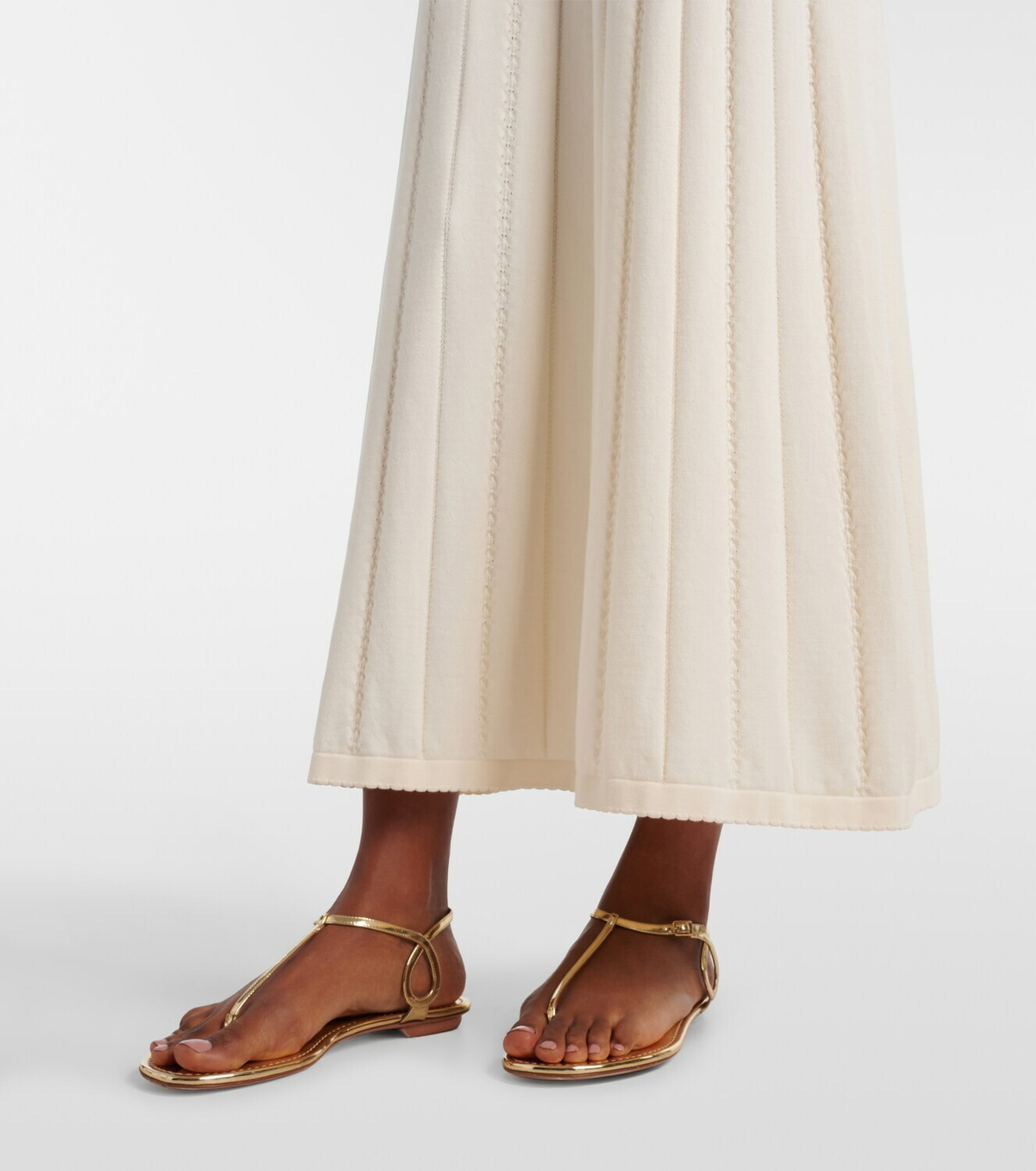 Faithfull Mieralla pointelle cotton-blend maxi skirt