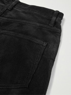 Neighborhood - Straight-Leg Pleated Cotton-Corduroy Trousers - Black