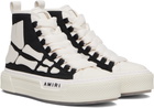 AMIRI Black & White Skel Court Hi Sneakers