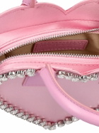MACH & MACH - Small Audrey Heart Satin Top Handle Bag