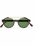 Fendi - Round-Frame Gold-Tone and Tortoiseshell Acetate Sunglasses