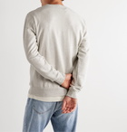 A.P.C. - Michel Logo-Print Mélange Loopback Cotton-Jersey Sweatshirt - Gray