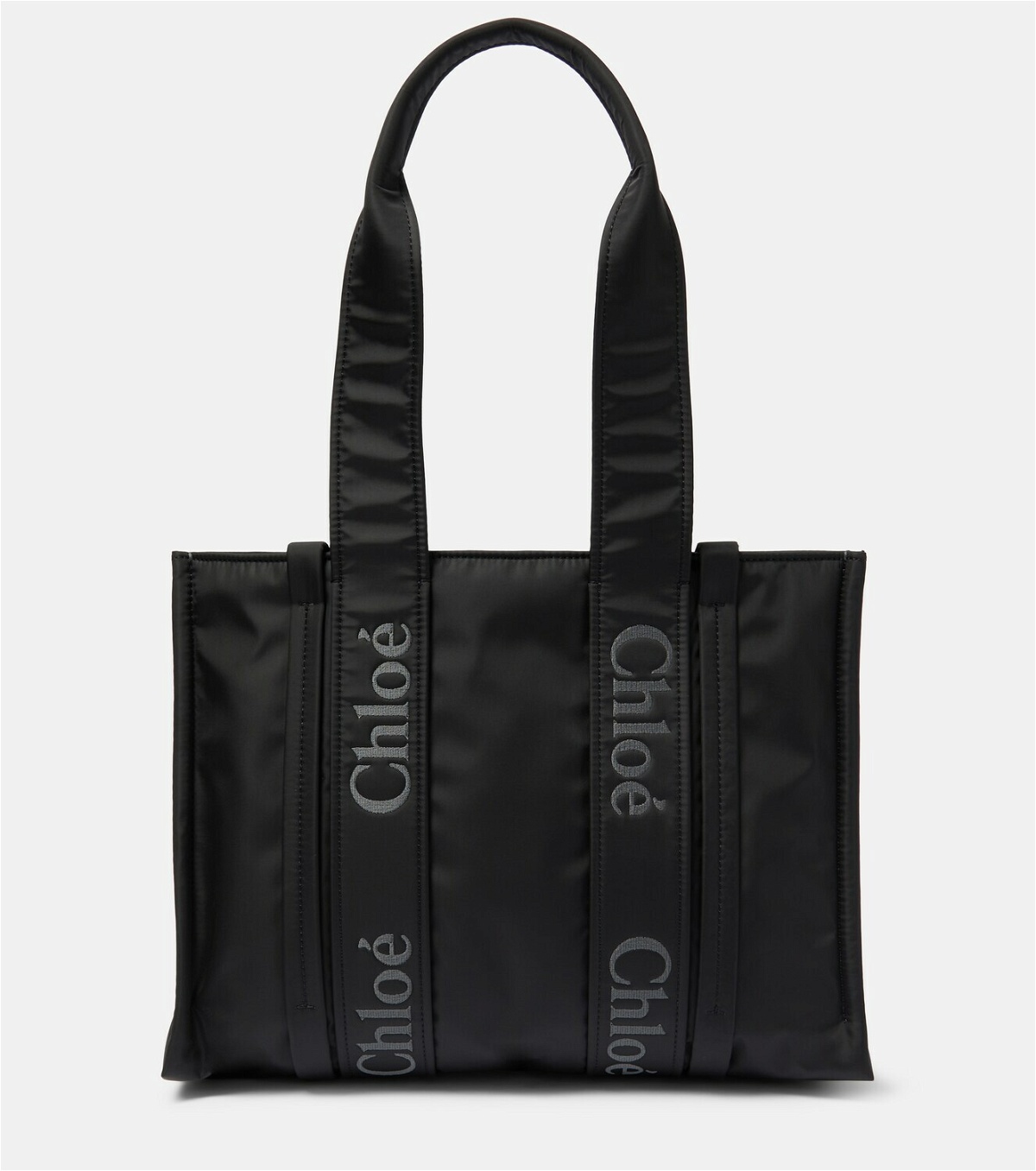 Chloé Tulip Mini Paneled Leather Bucket Bag in Orange