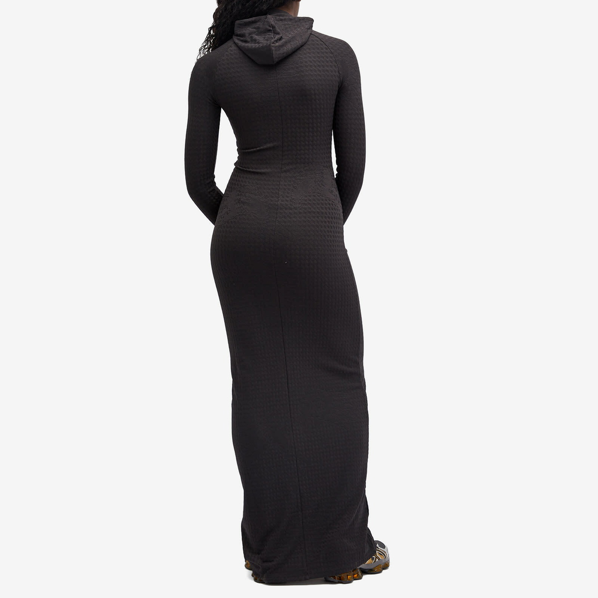 Daily Paper Women's Nefei Trapped Midi Dress in Obsidian Black