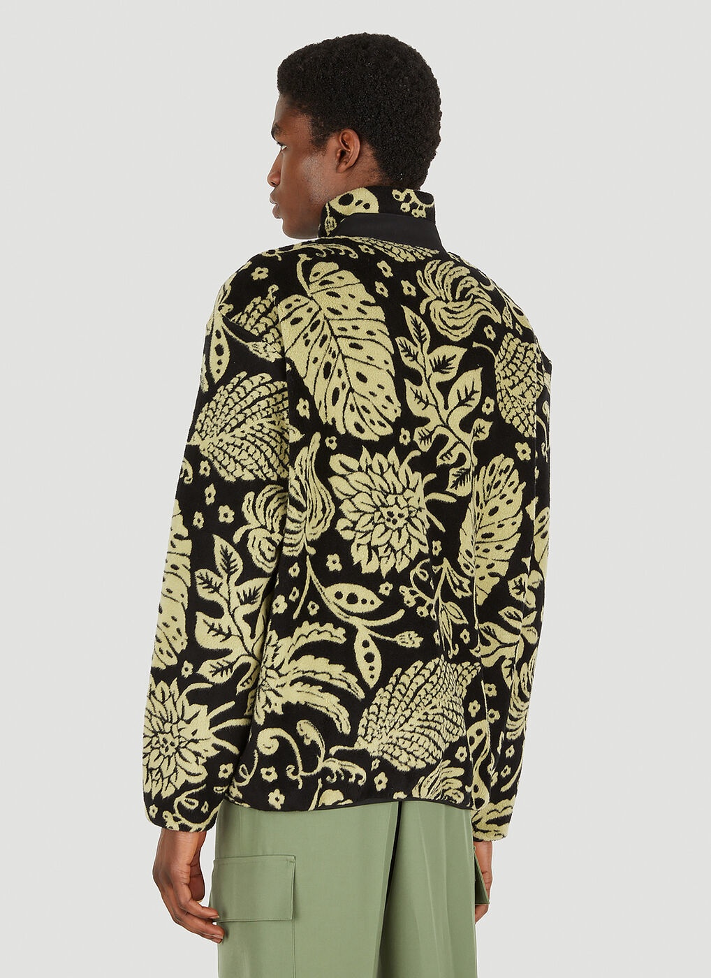 Botanical Fleece Sweatshirt in Black Jil Sander+