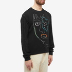 Andersson Bell Men's Flower Man Crew Sweatshirt in Black