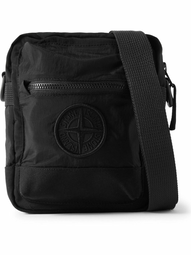 Photo: Stone Island - Logo-Appliquèd Canvas-Trimmed Nylon Messenger Bag