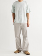 Auralee - Finx Washed Cotton-Ripstop Drawstring Trousers - Gray