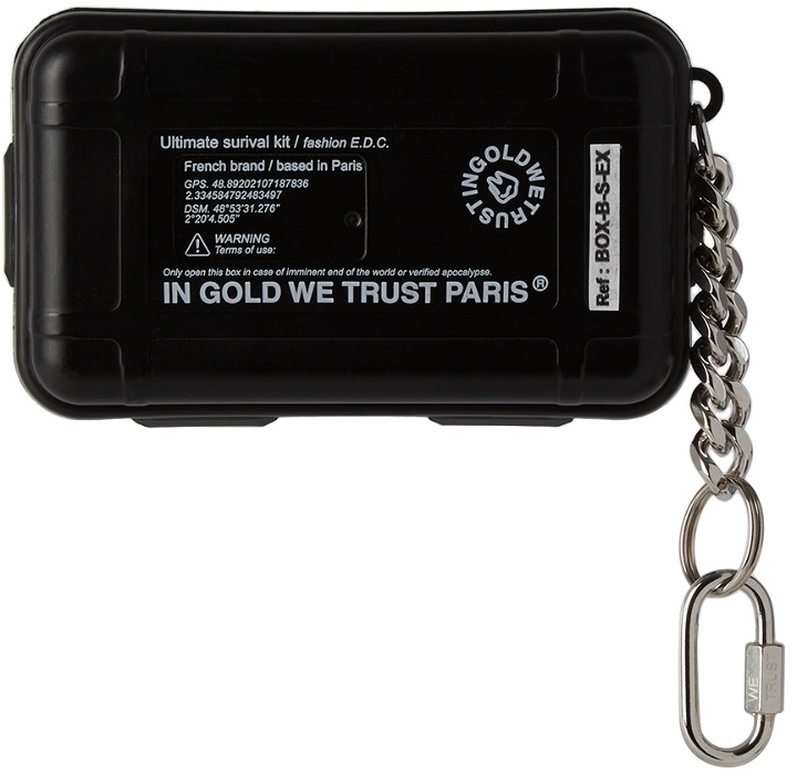 Photo: IN GOLD WE TRUST PARIS SSENSE Exclusive Black Small Logo Box