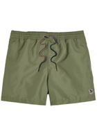 Paul Smith Zebra-appliquéd Shell Swim Shorts Green
