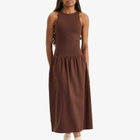 4th & Reckless Women's Shannon Midi Dress in Chocolate