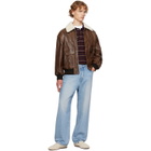 Dunst Brown Detachable A-2 Leather Jacket