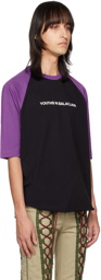 Youths in Balaclava Purple & Black Crewneck T-Shirt