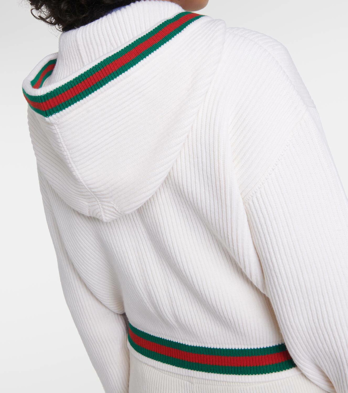 Gucci Web Stripe ribbed-knit wool cardigan Gucci