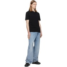 BALMAIN Black Small Vintage Embroidered Polo