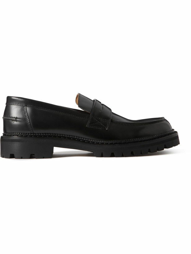 Photo: Mr P. - Jacques Leather Penny Loafers - Black