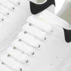 Alexander McQueen Men's Heel Tab Wedge Sole Sneakers in White/Black