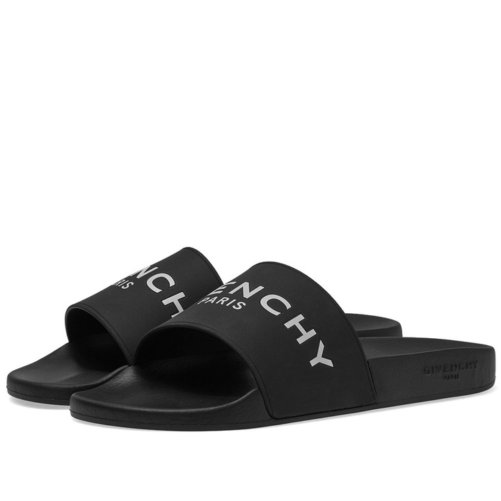 Photo: Givenchy Logo Slide Black & White