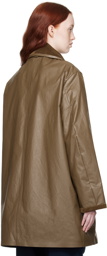 KASSL Editions Brown Coated Jacket