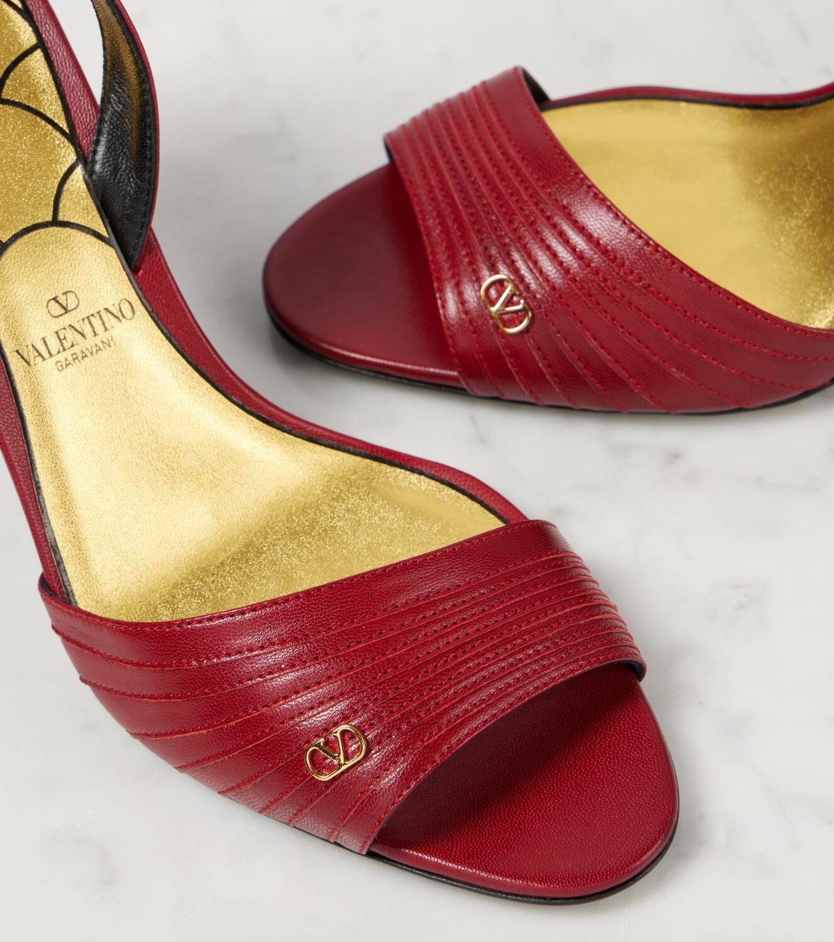 Valentino Garavani Ladycrush 85 leather sandals Valentino Garavani
