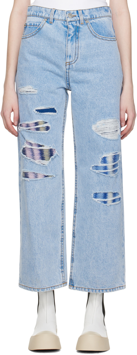 Marni Blue Distressed Jeans Marni