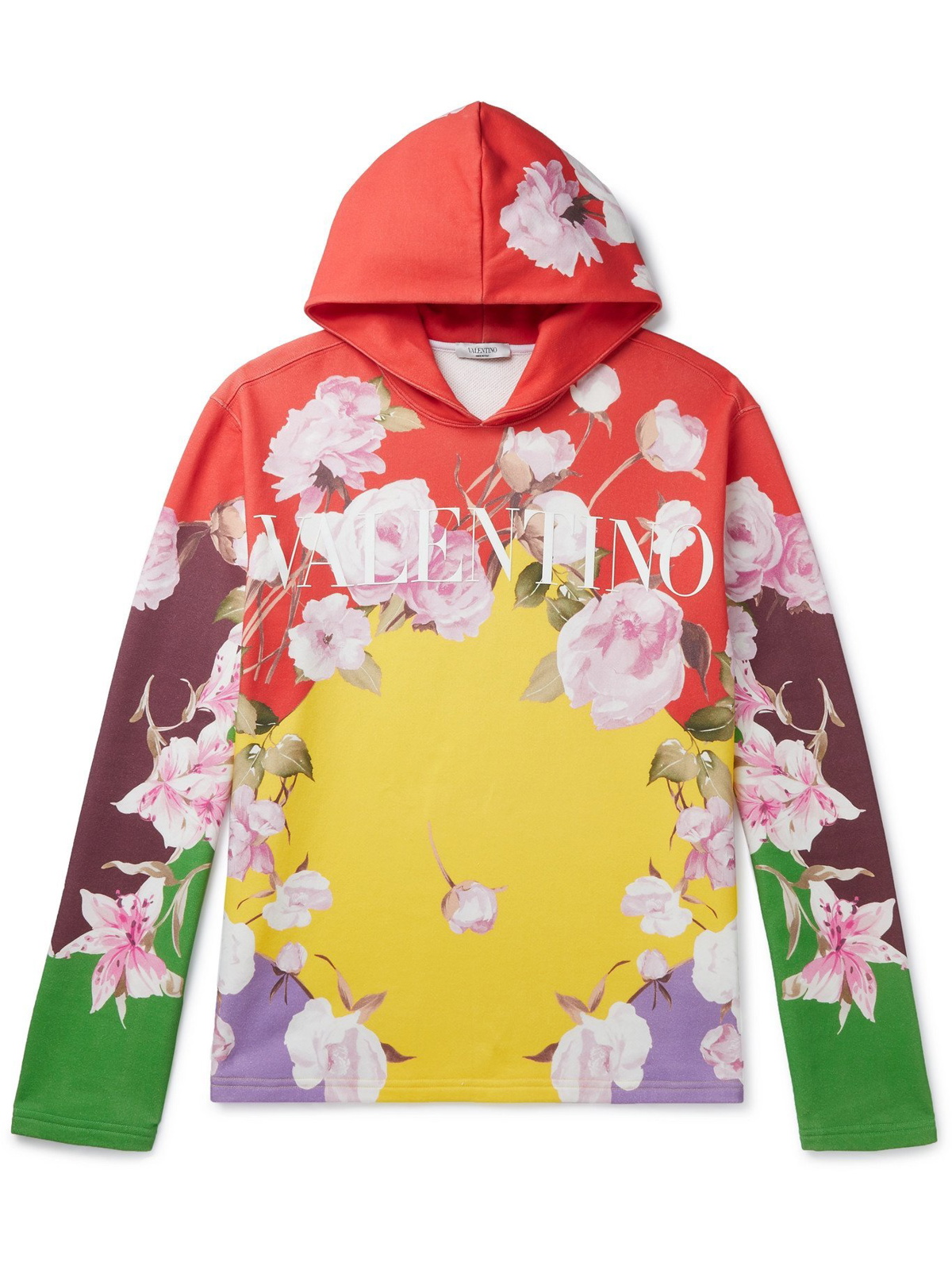 Printed Cotton-Blend Jersey Hoodie