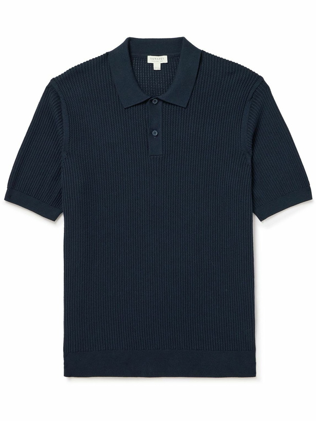 Photo: Sunspel - Supima Cotton Polo Shirt - Blue