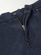 Purdey - Slim-Fit Straight-Leg Cotton-Blend Twill Trousers - Blue