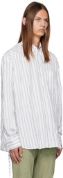 John Elliott White Crinkled Shirt