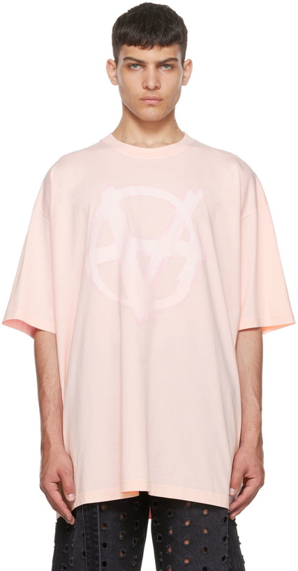 Photo: VETEMENTS Pink 'Double Anarchy' T-Shirt