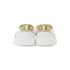 Saint Laurent White and Gold Venice Sneakers