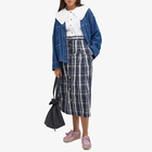 Beams Boy Women's Check Skirt in Navy Chalk