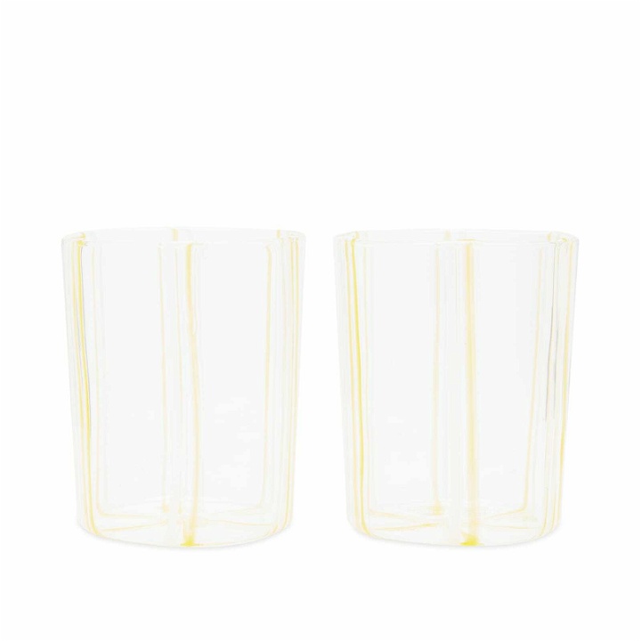 Photo: Maison Balzac Grand Soleil Glasses - Set of 2 in Yellow
