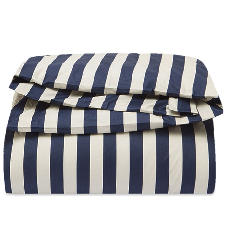 Photo: HAY Été King Size Duvet in Midnight Blue And Light Grey