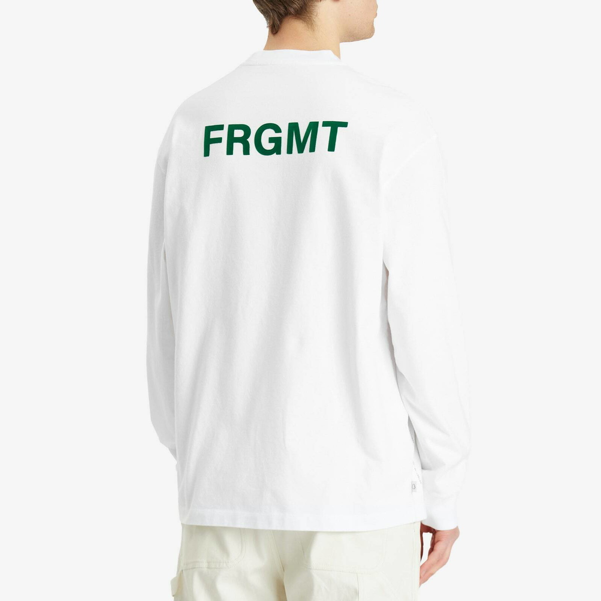 Moncler Men's Genius x FRGMT Print Long Sleeve T-Shirt in White